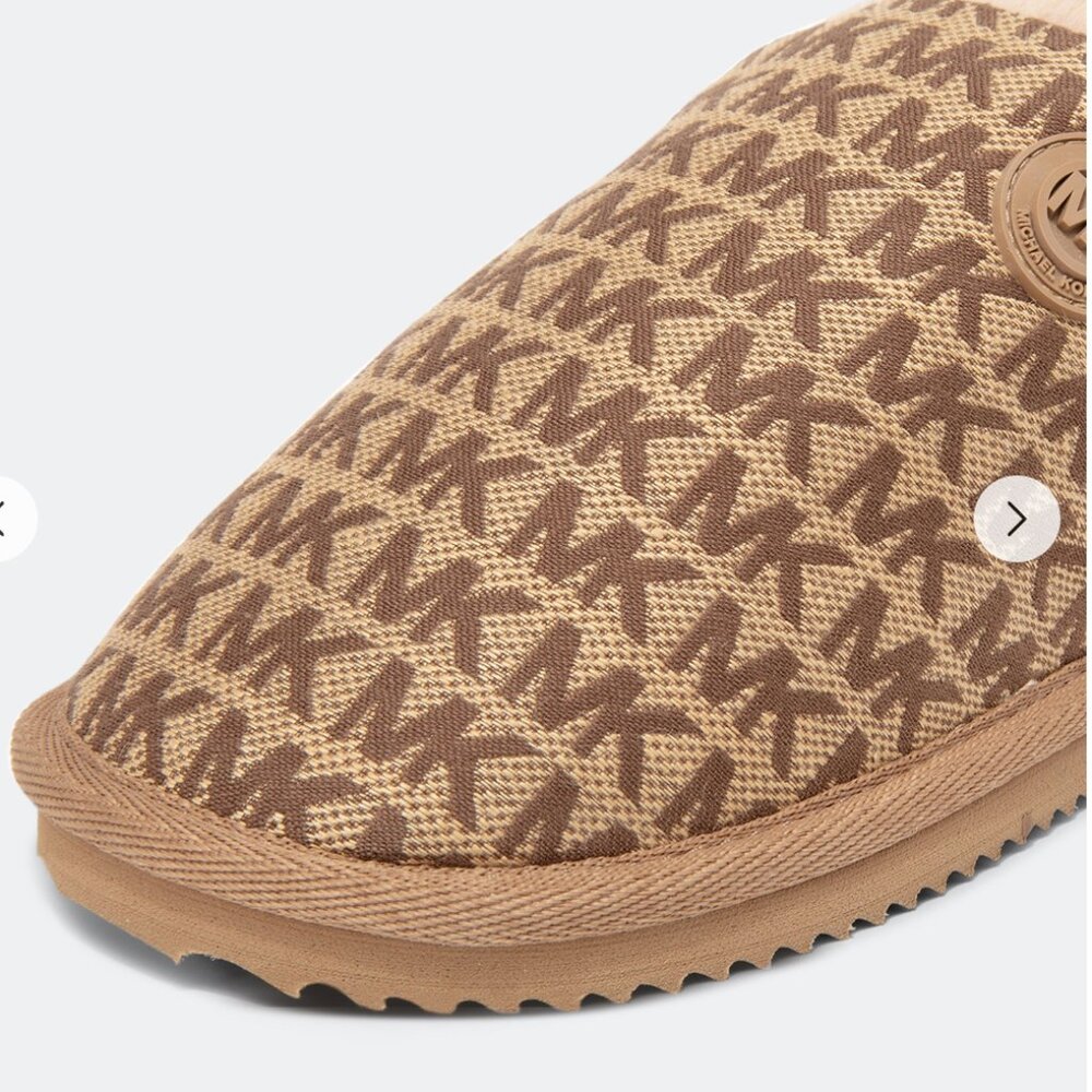 Janis Faux Fur-Lined Logo Jacquard Slipper Size US 6M